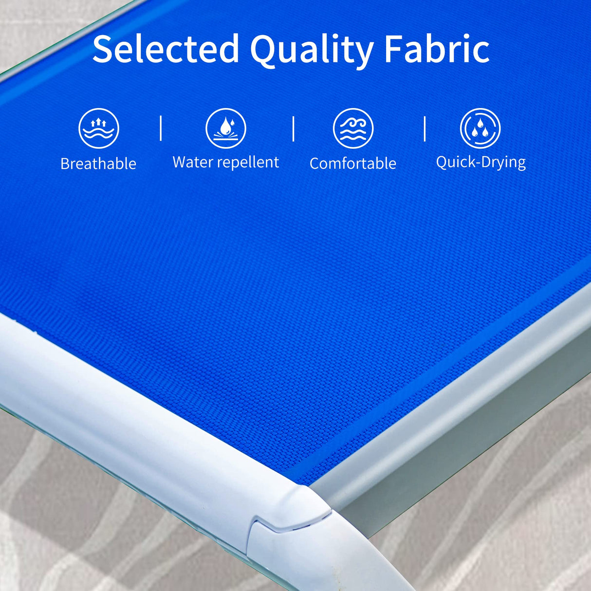 Patio Chaise Lounge Adjustable Aluminum Pool Lounge Chairs