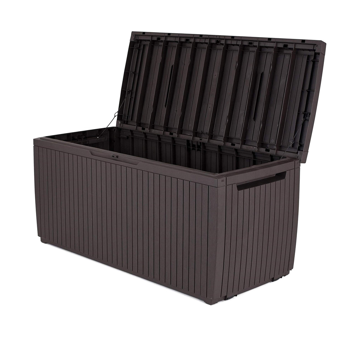 123 x 53.5 x 57 cm Springwood Outdoor Plastic Storage Box Garden Furniture - Brown