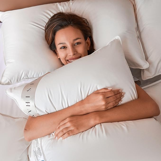 Goose Down Pillows Standard Size - 700+ Fill Power, Down Pillow