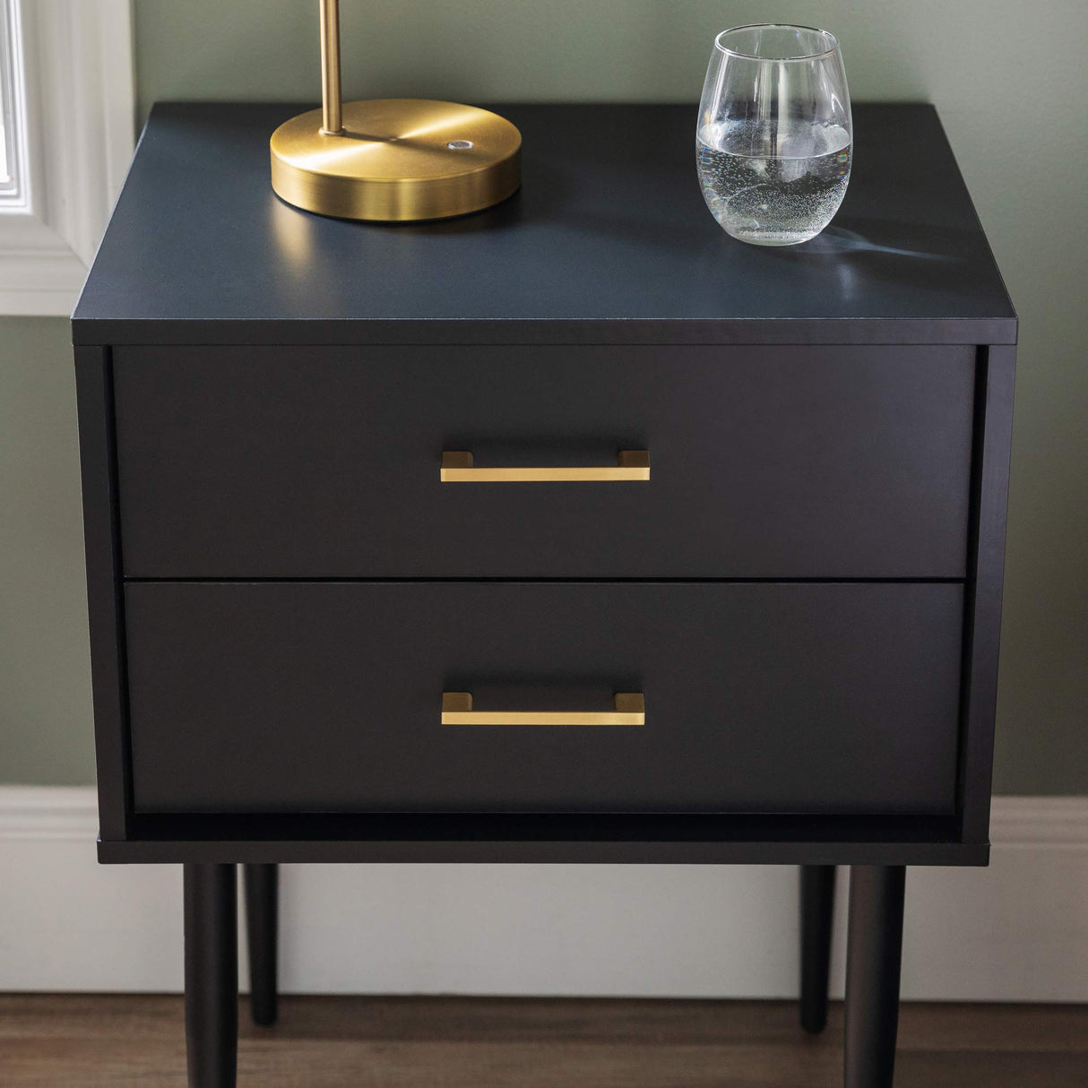 Olivia Modern 2-Drawer Rectangle Nightstand