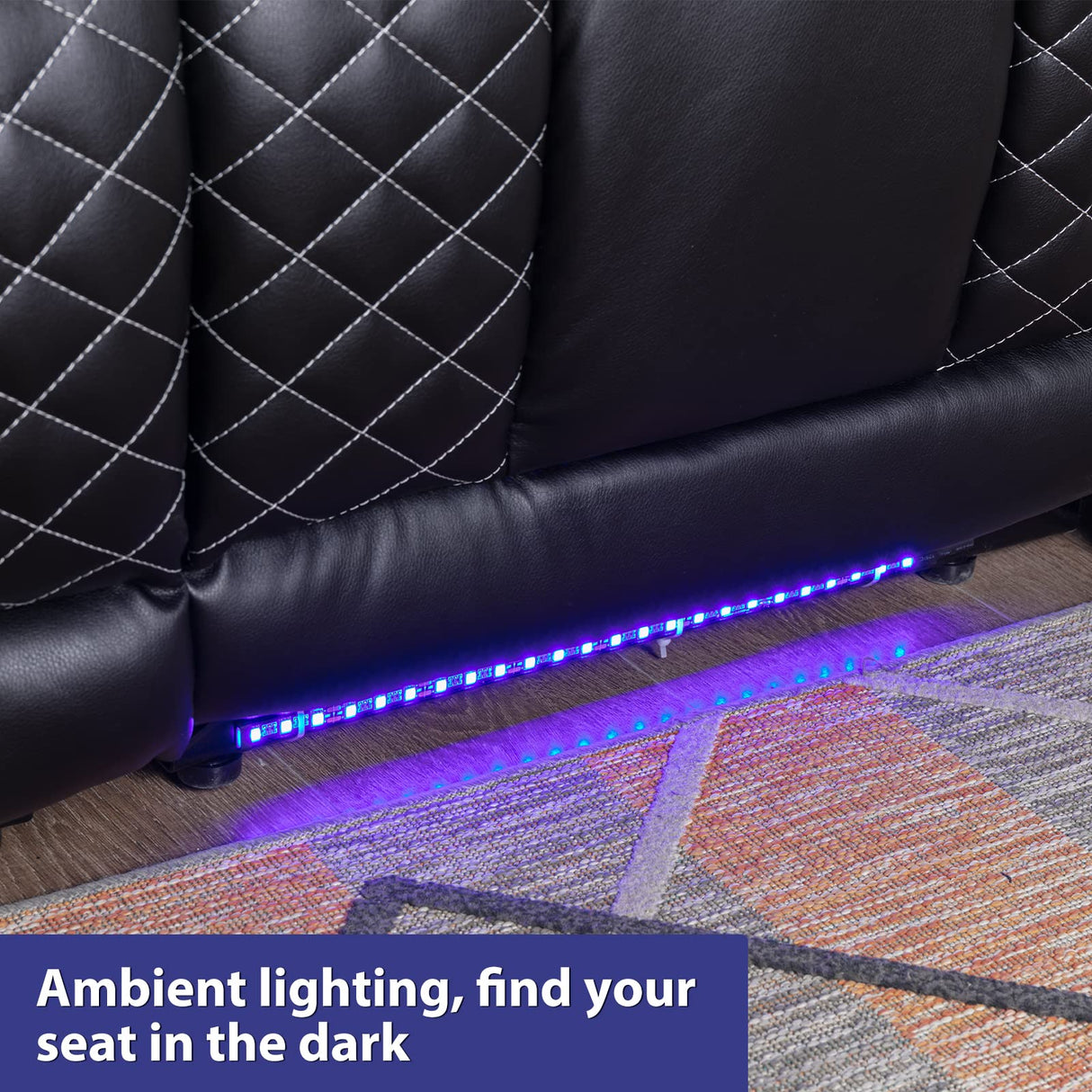 Home Theater Seating, Electric Power Recliner with USB Ports and Cup Holders