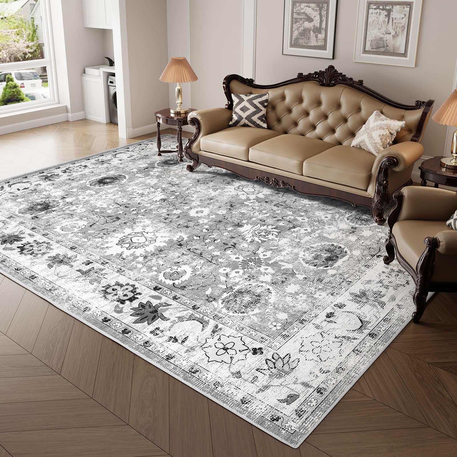 Area Rugs for Living Room - 5’x7’ Washable Area Rug for Bedroom Dining Room Kitchen