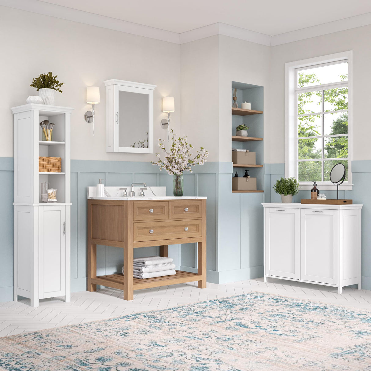 Somerset Wall Cabinet with Mirror Medicine Cabinet with Soft-Close Hinges