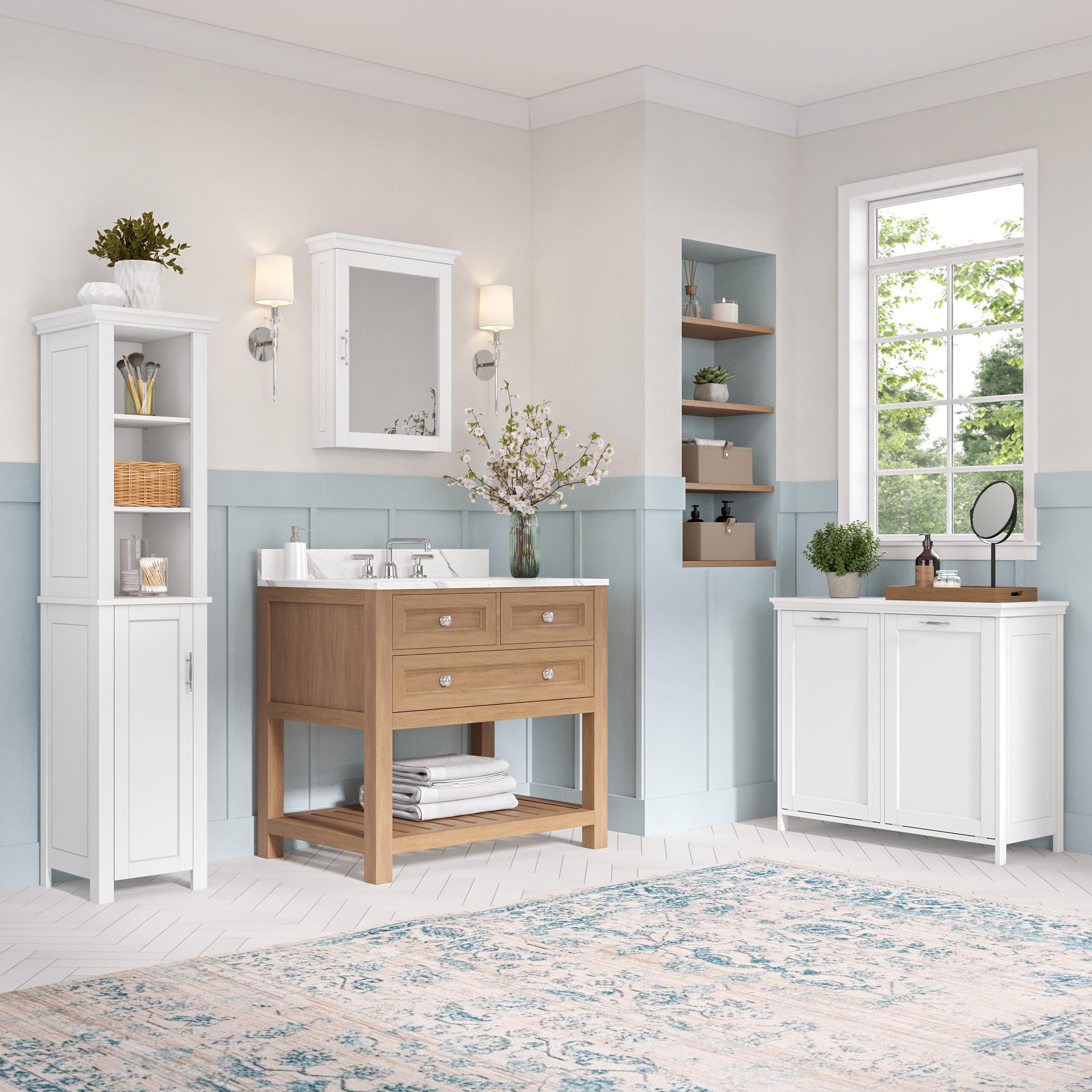 Somerset Wall Cabinet with Mirror Medicine Cabinet with Soft-Close Hinges