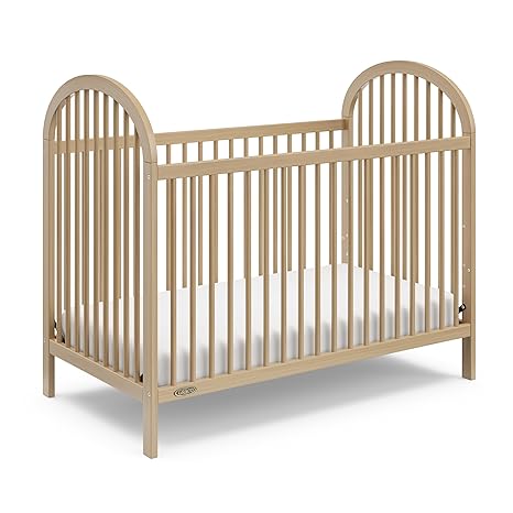 3-in-1 Convertible Crib (Black) – GREENGUARD Gold Certified, Converts to Daybed and Toddler Bed, Fits Standard Full-Size Crib Mattress, Adjustable Mattress Height, Easy-to-Match Style