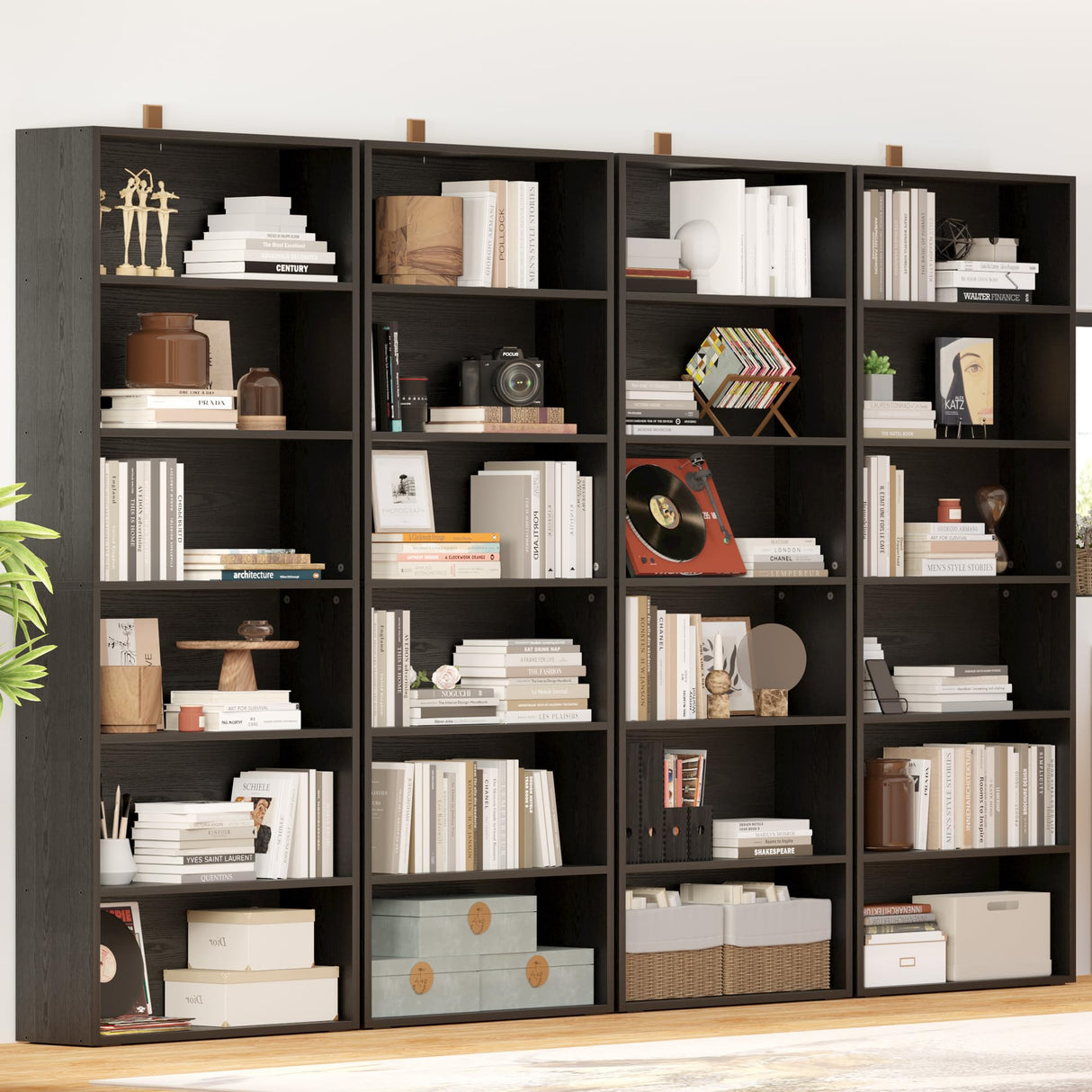 IRONCK Bookshelves and Bookcases Set of 2 Floor Standing 6 Tiers Display Storage Shelves 70 in Tall Bookcase Home Decor Furniture for Home Office, Living Room, Bed Room