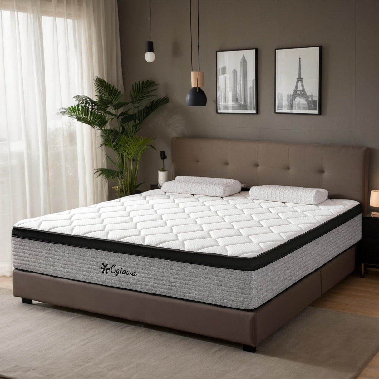 Queen Size Mattress, 12 Inch Queen Hybrid Mattresses in a Box with Memory Foam