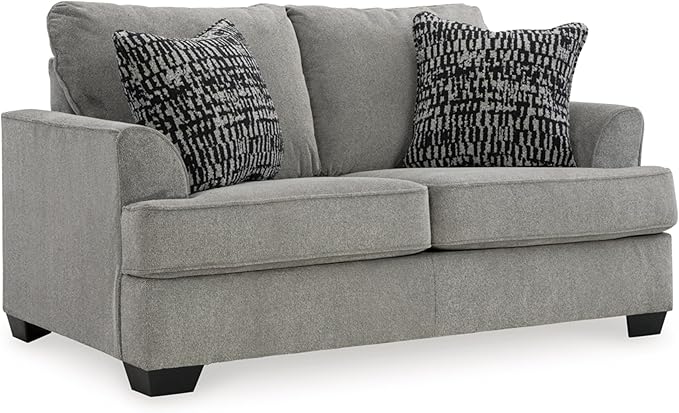 Design by Ashley Maggie Contemporary Loveseat for Living Room, Light Brown