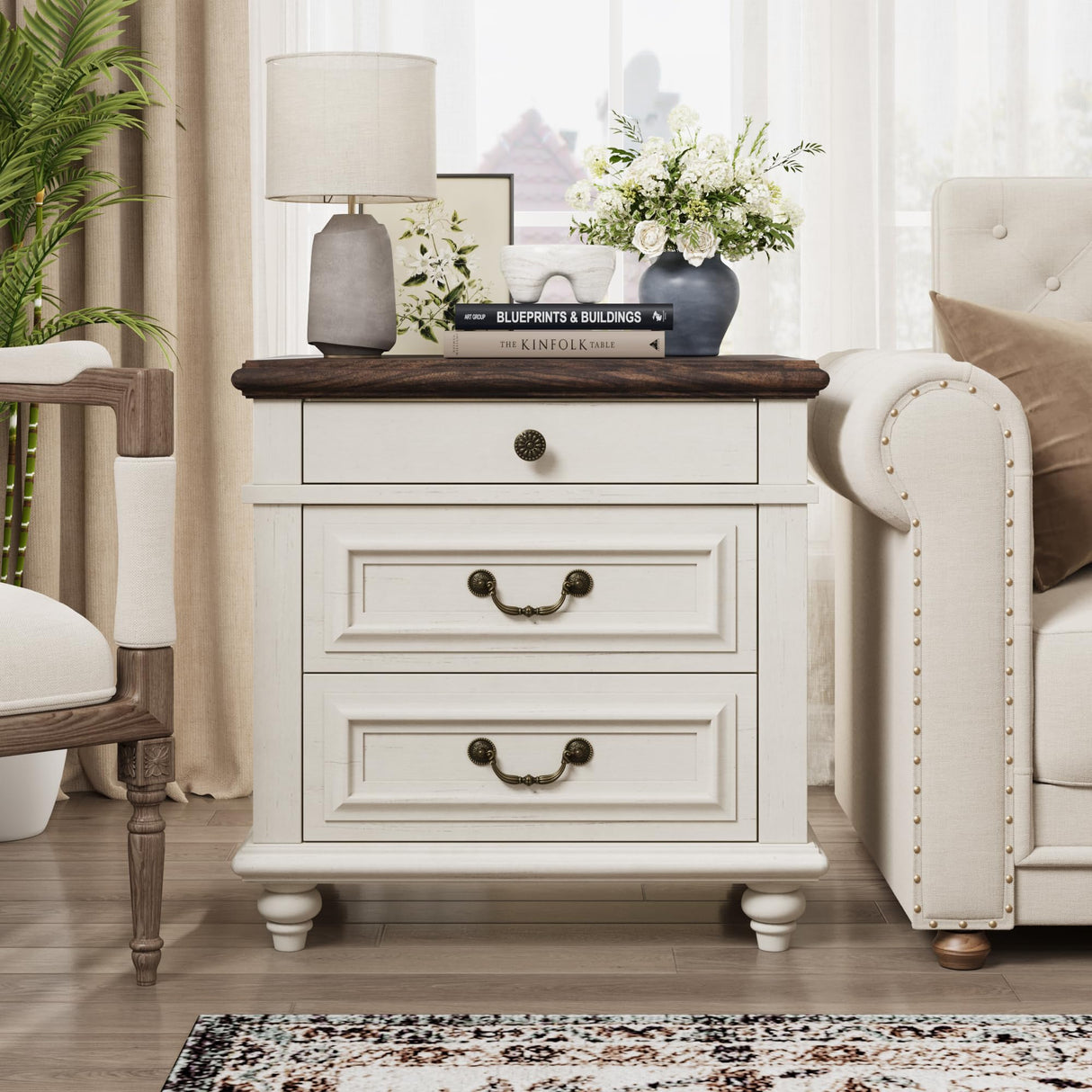 Farmhouse Nightstand, Bedside Table
