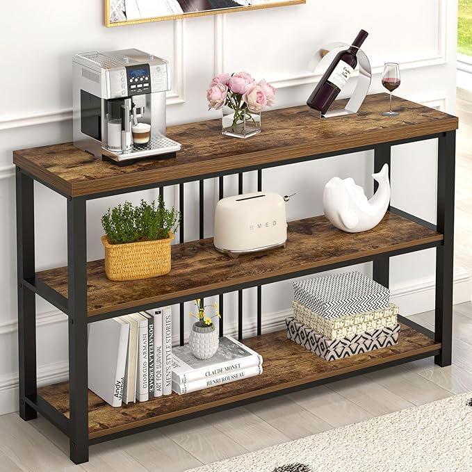 Sofa Console Table, Modern Entryway/Hallway Table for Living Room, Oak