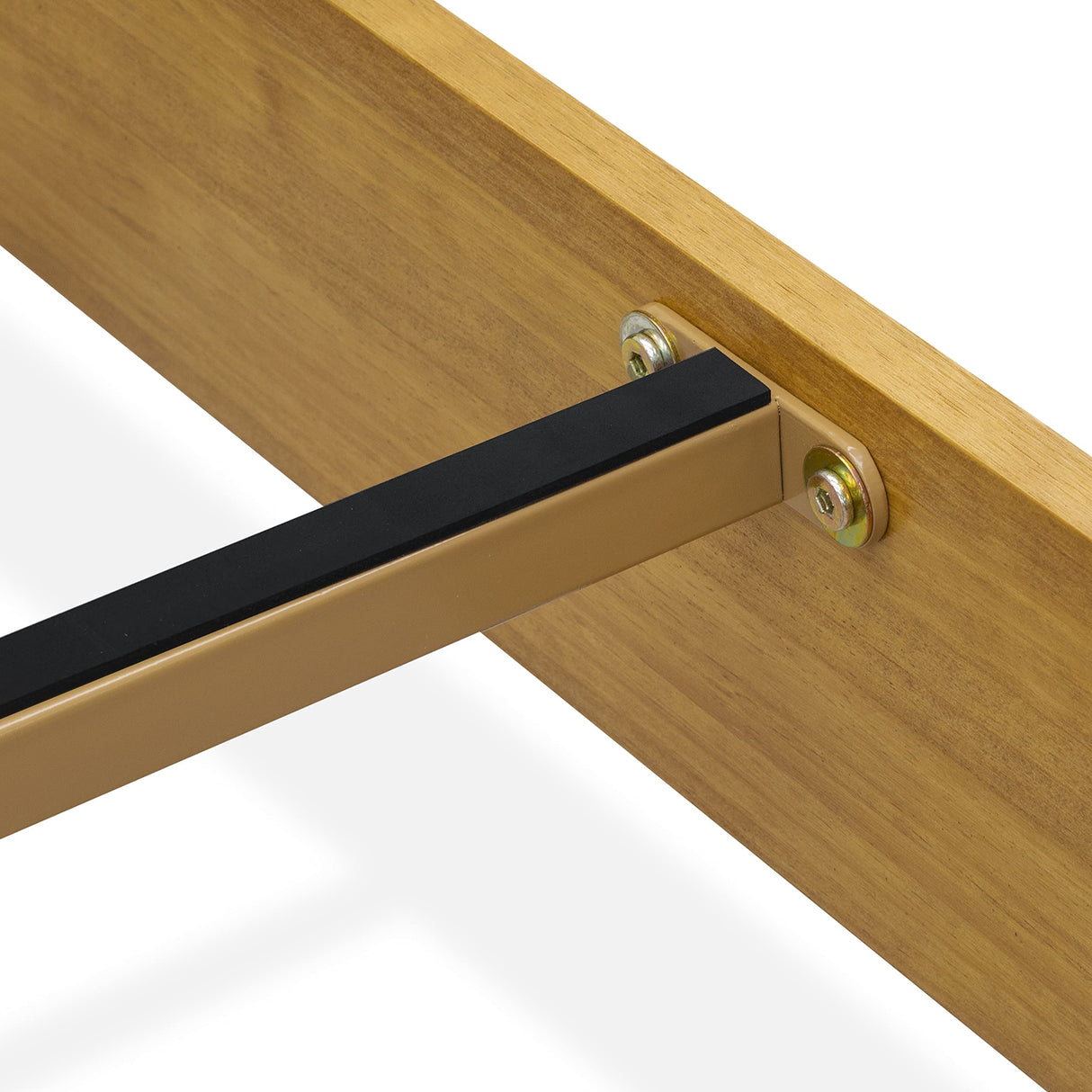 East West Furniture DNP-23-F Full Size Platform Bed Frame with 4 Solid Wood Legs and 2 Extra Center Legs - Oak Finish