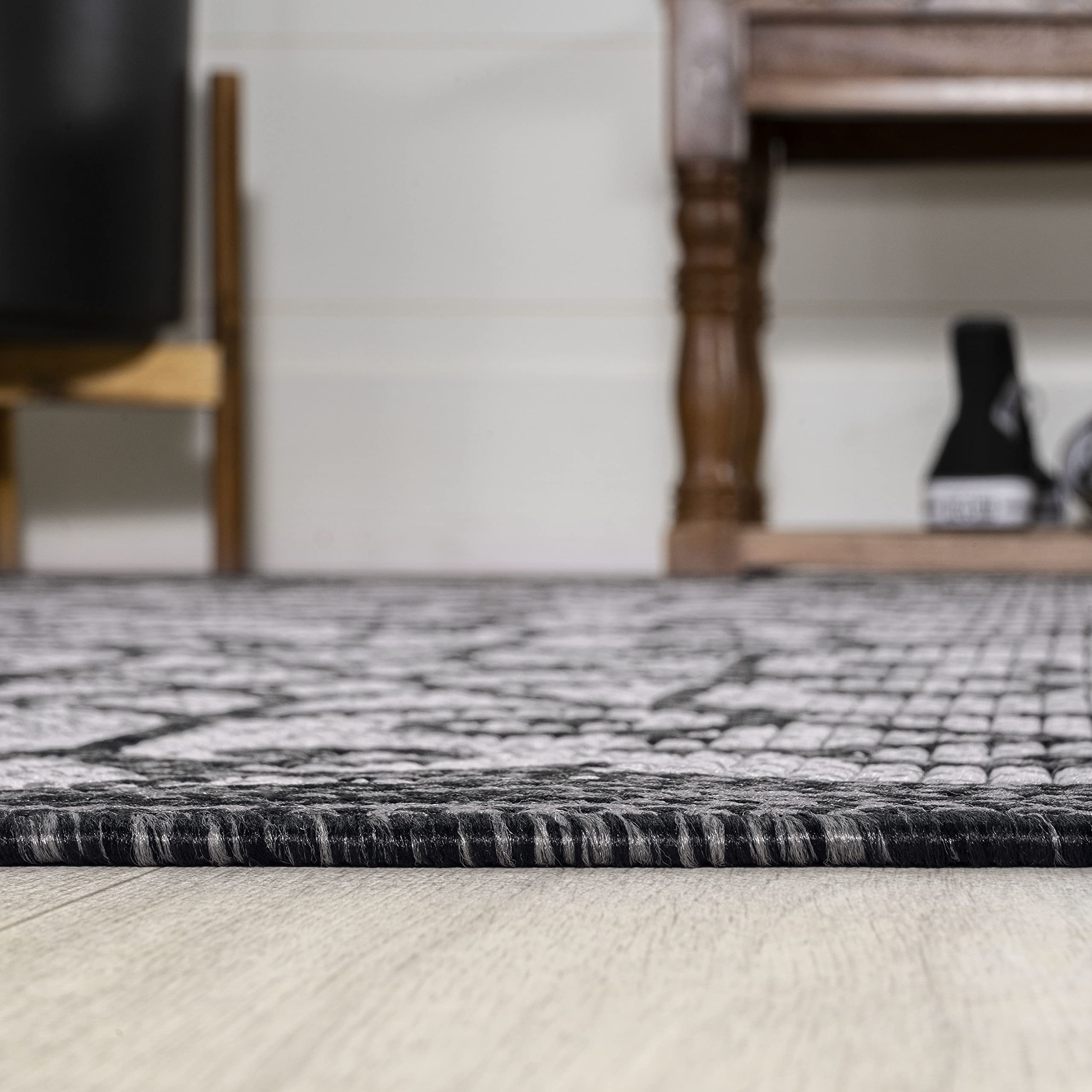 SMB107E-8 Madrid Vintage Filigree Textured Weave Indoor Outdoor Area