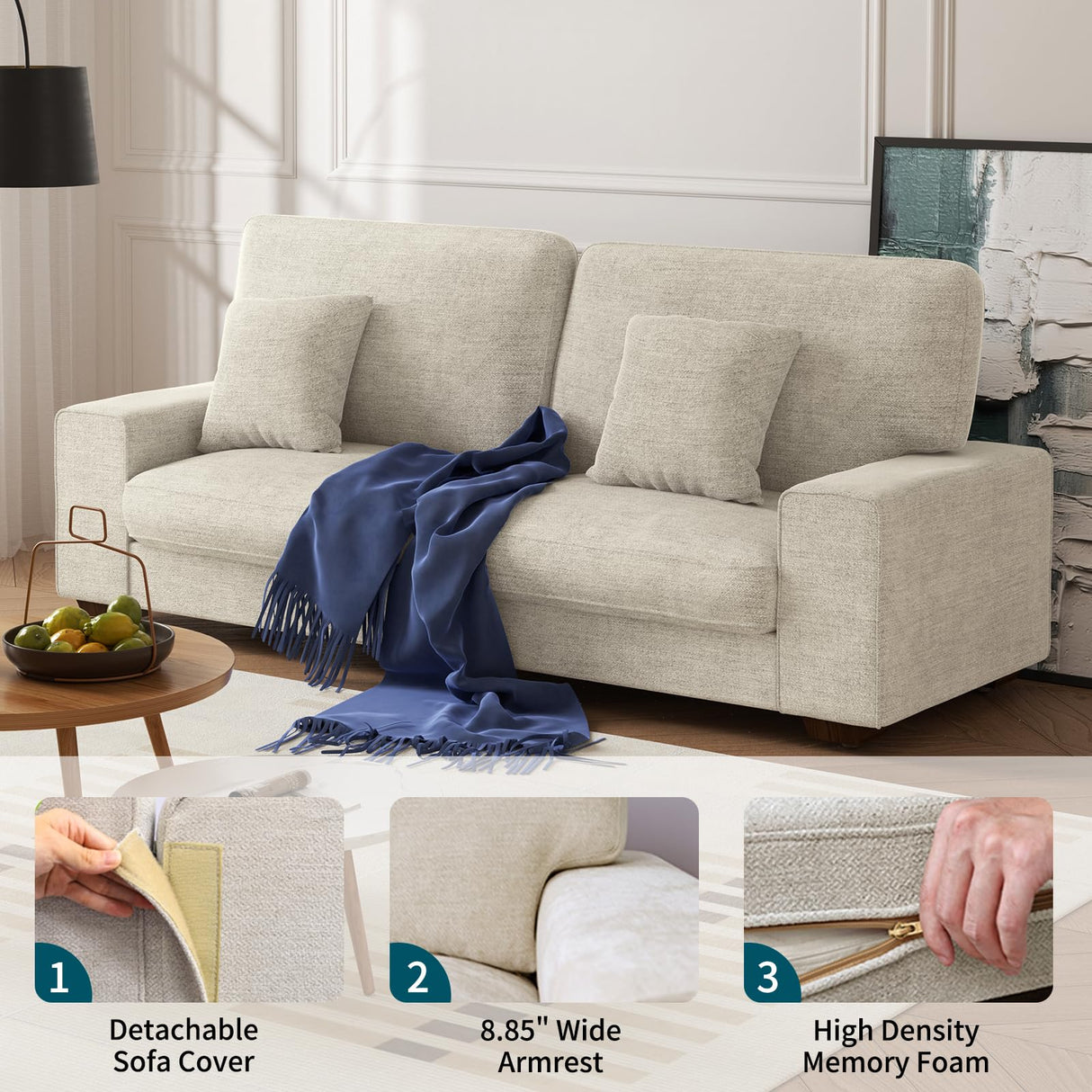 Modern Living Room Chenille Recliner Sofa Small Sofa,loveseat Sofa