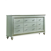 Acme Kaitlyn Rectangular Wood 9-Drawer Dresser with in Champagne White
