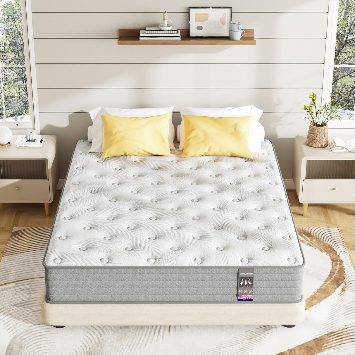 Twin XL Mattress,12 Inch Superior Hybrid XL Twin Mattress in a Box