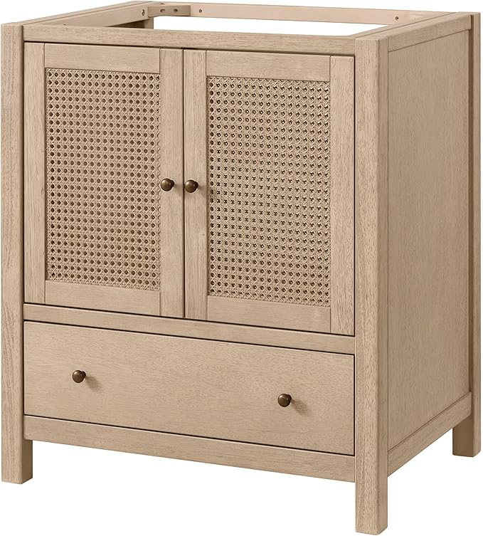 Lucca 60 Inch Bathroom Vanity Double Sink - Freestanding Cabinet Without Top - Wood Bathroom Vanity