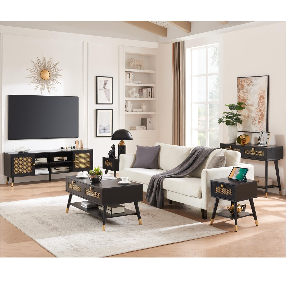 Mid Century Modern End Table for Living Room, Small Side Tables