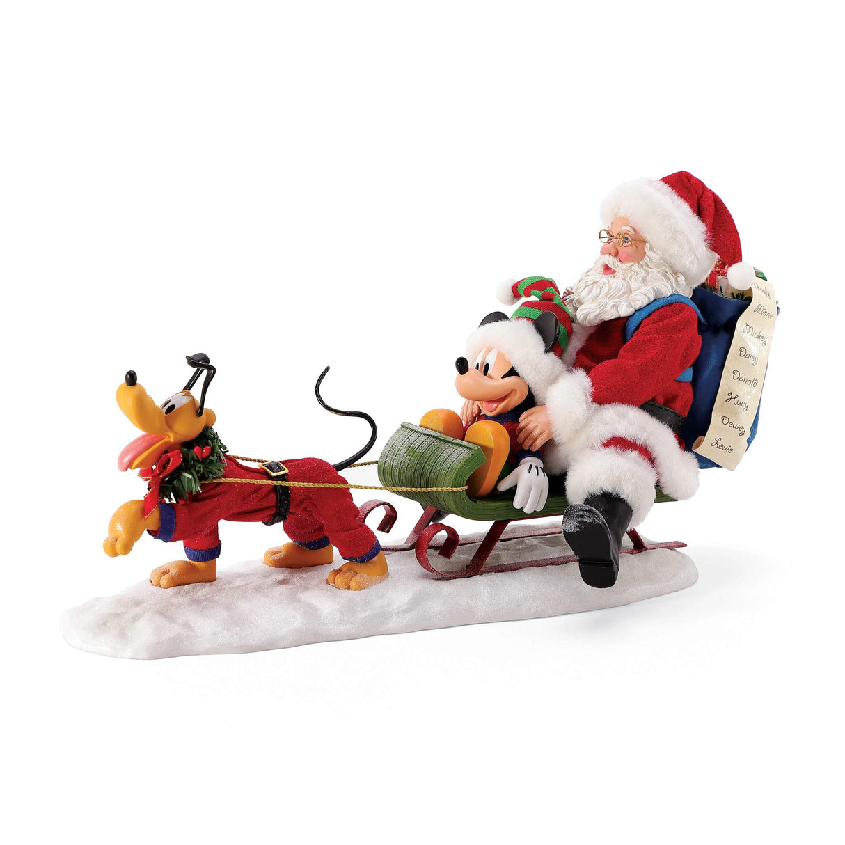 56 Possible Dreams Disney Mickey Mouse, Pluto and Santa Out for Deliveries Figurine