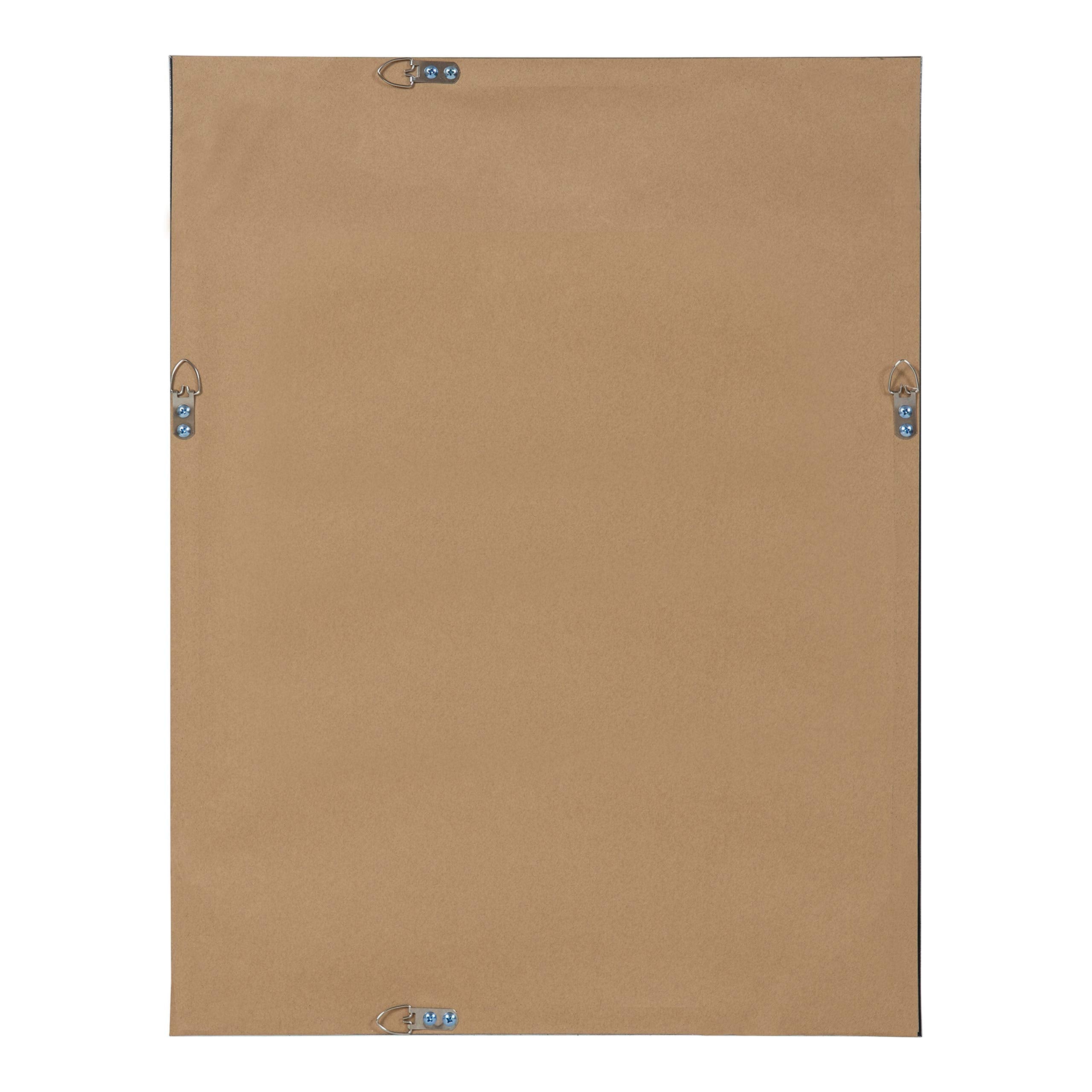 Framed Decorative Rectangle Wall Mirror, 18.75x24.75 Chrome Silver