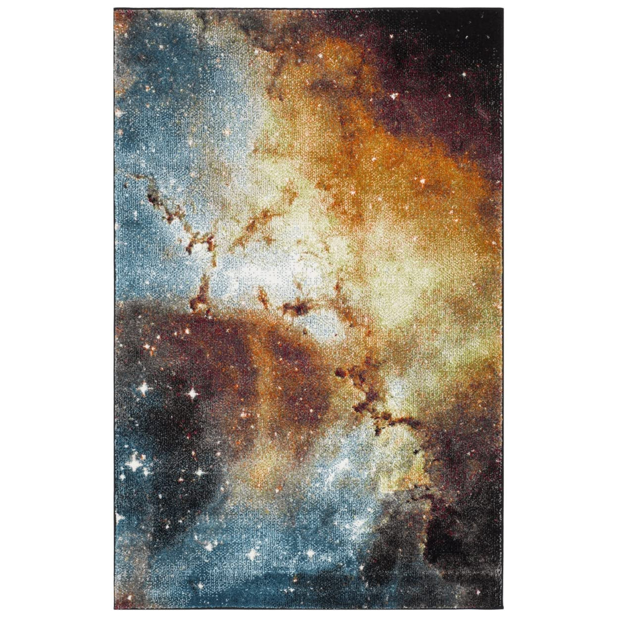 Galaxy Collection Accent Rug - 2'3" x 4', Orange & Multi, Abstract Design