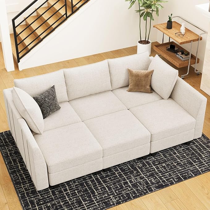 Large Modular Sectional Sofa Sleeper Sectional Couch with Storage Chenille Sectional