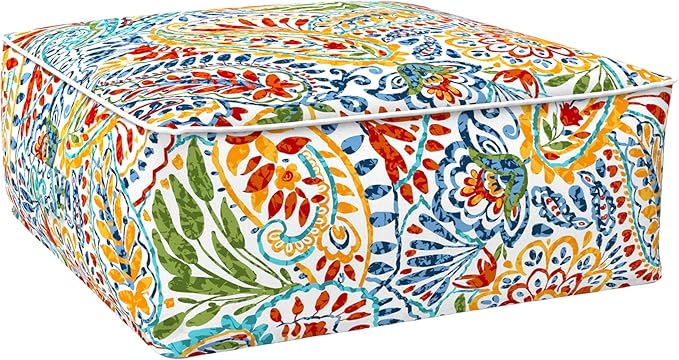 Outdoor Pouf Ottoman, Inflatable Ottomans for Patio, Porch and Beach