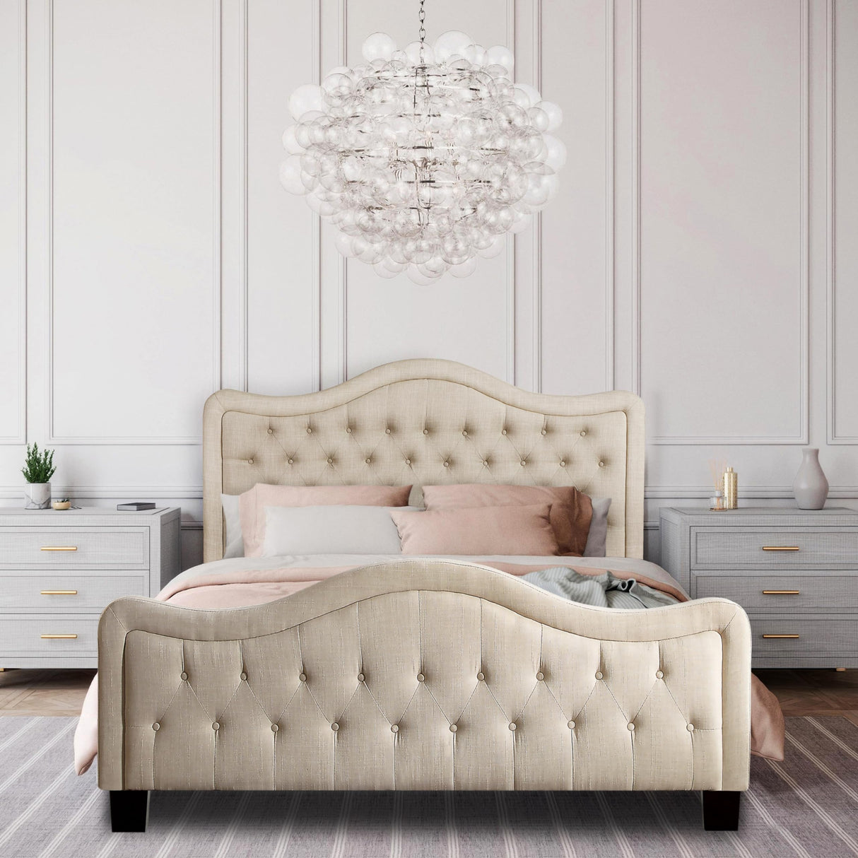 Annway 33” Upholstered Button Tufted Headboard Panel