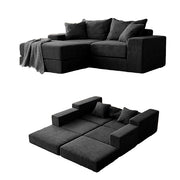 Modular Sectional Loveseat Sofa - Cloud Boneless Couch with Non Slip Base