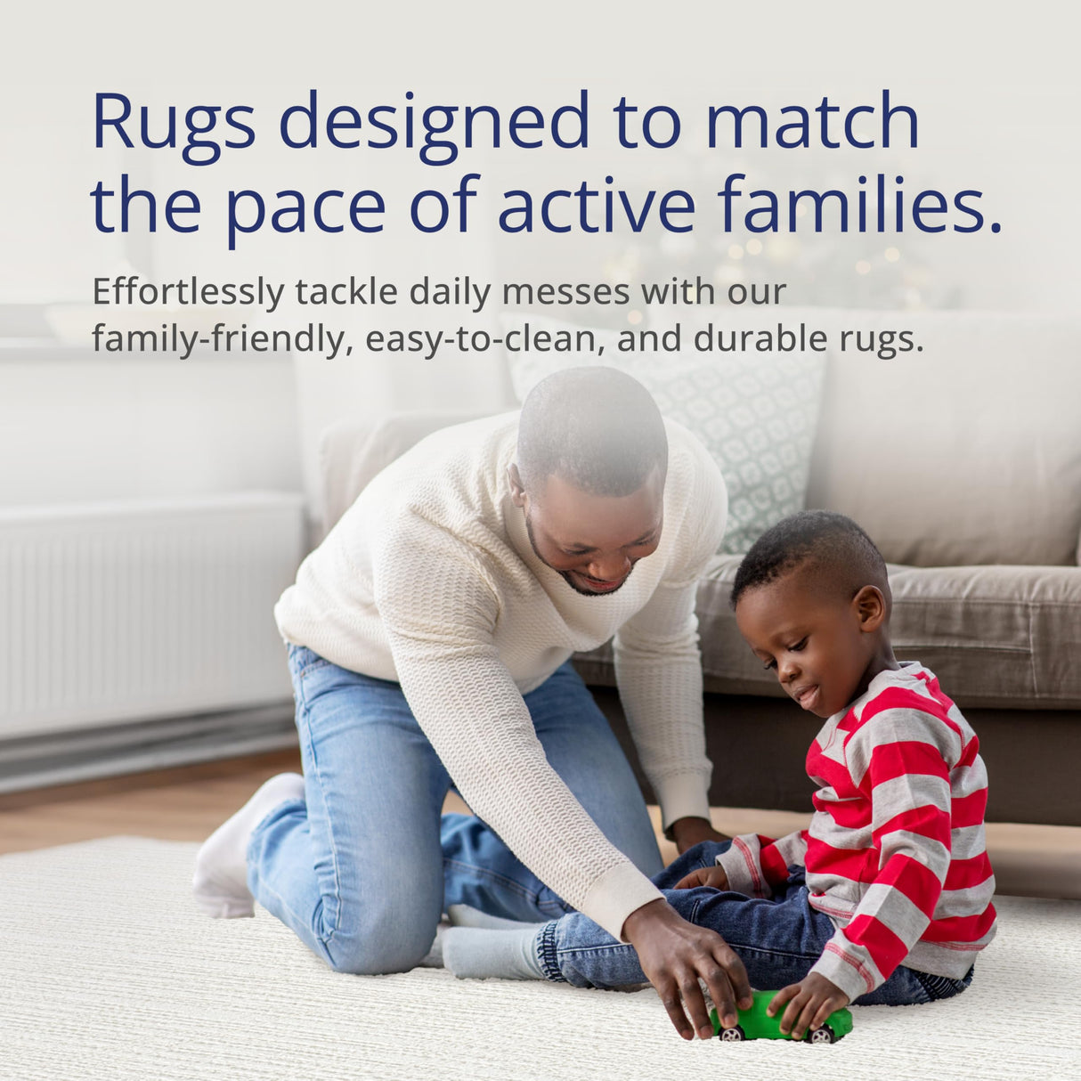 Cream Area Rug 6' x 9' - Textured Weave Design