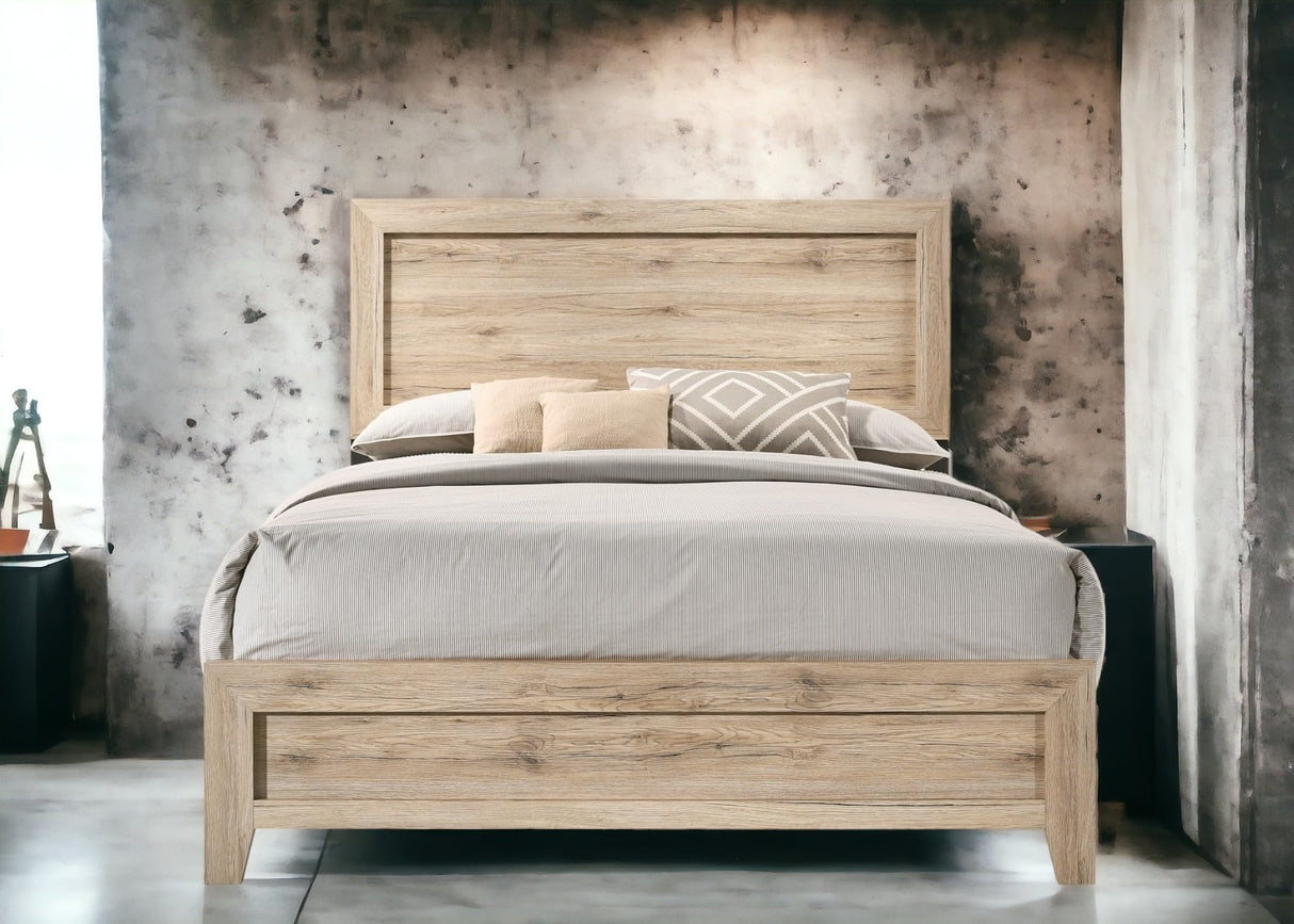 Miquell Queen Bed, Natural