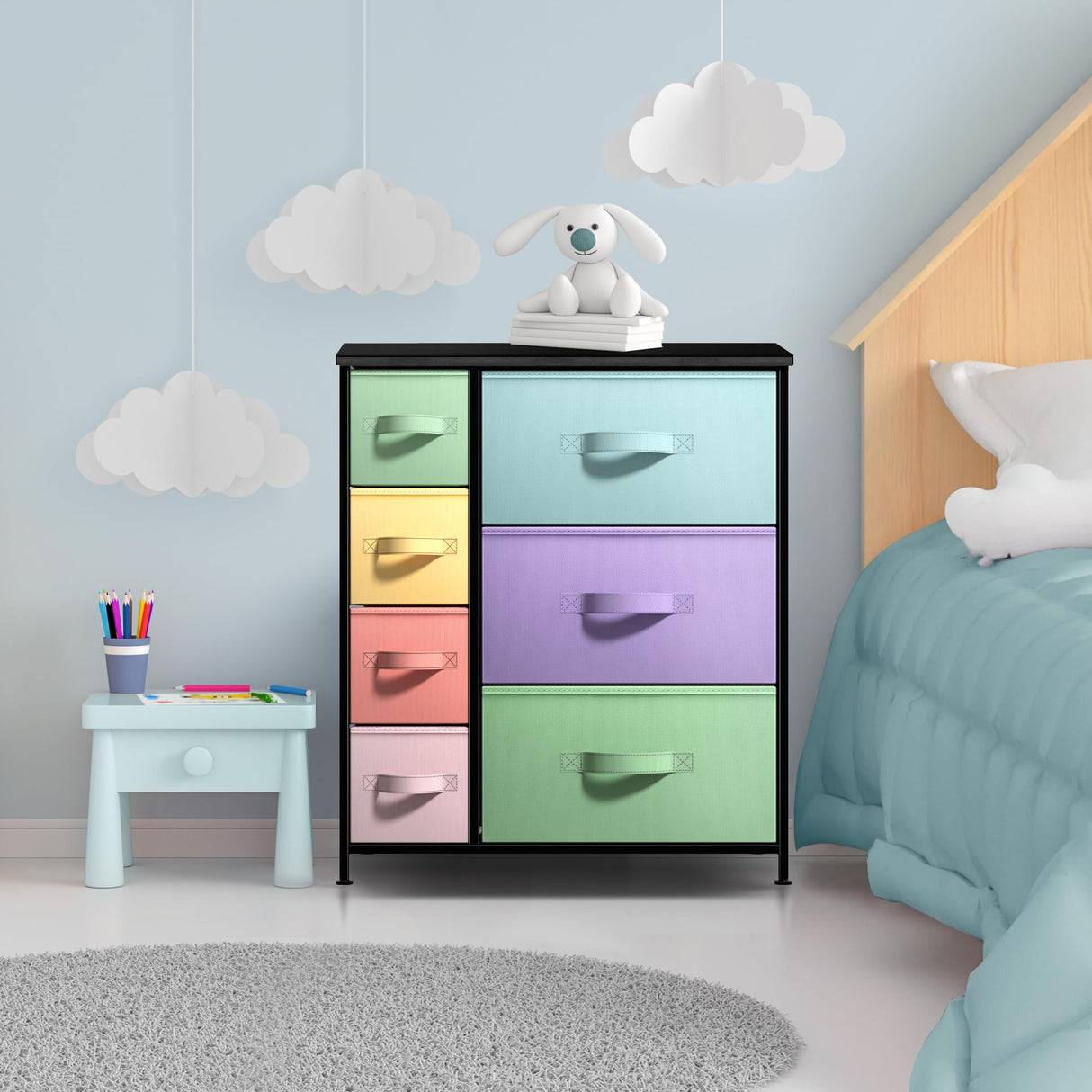 Dresser with 7 Drawers - Furniture Storage Chest for Kid’s, Teens, Bedroom, Nursery