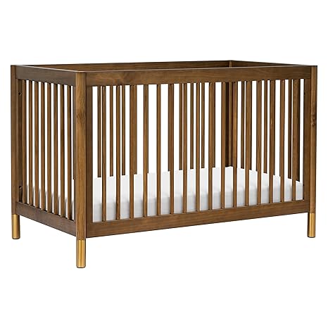 Gelato 4-in-1 Convertible Crib with Toddler Bed Conversion in Washed Natural and Black