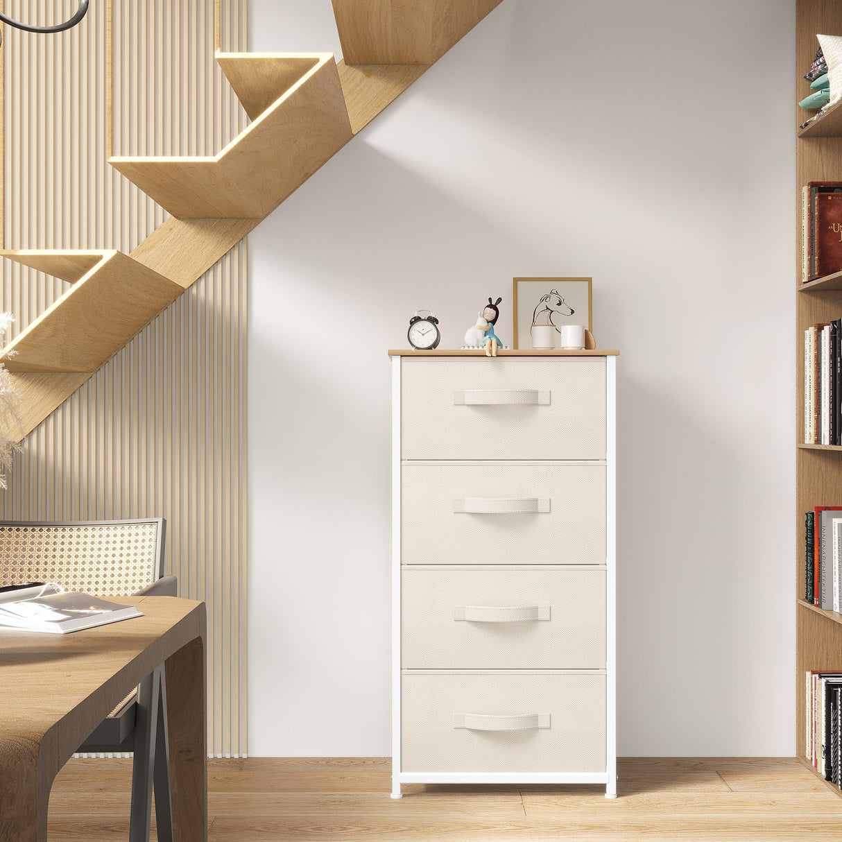 4-Drawer Fabric Dresser, Dresser for Bedroom