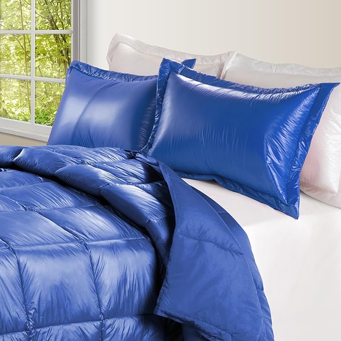 High Loft Down Indoor/Outdoor Water Resistant Comforter with Extra Strong Nylon Cover