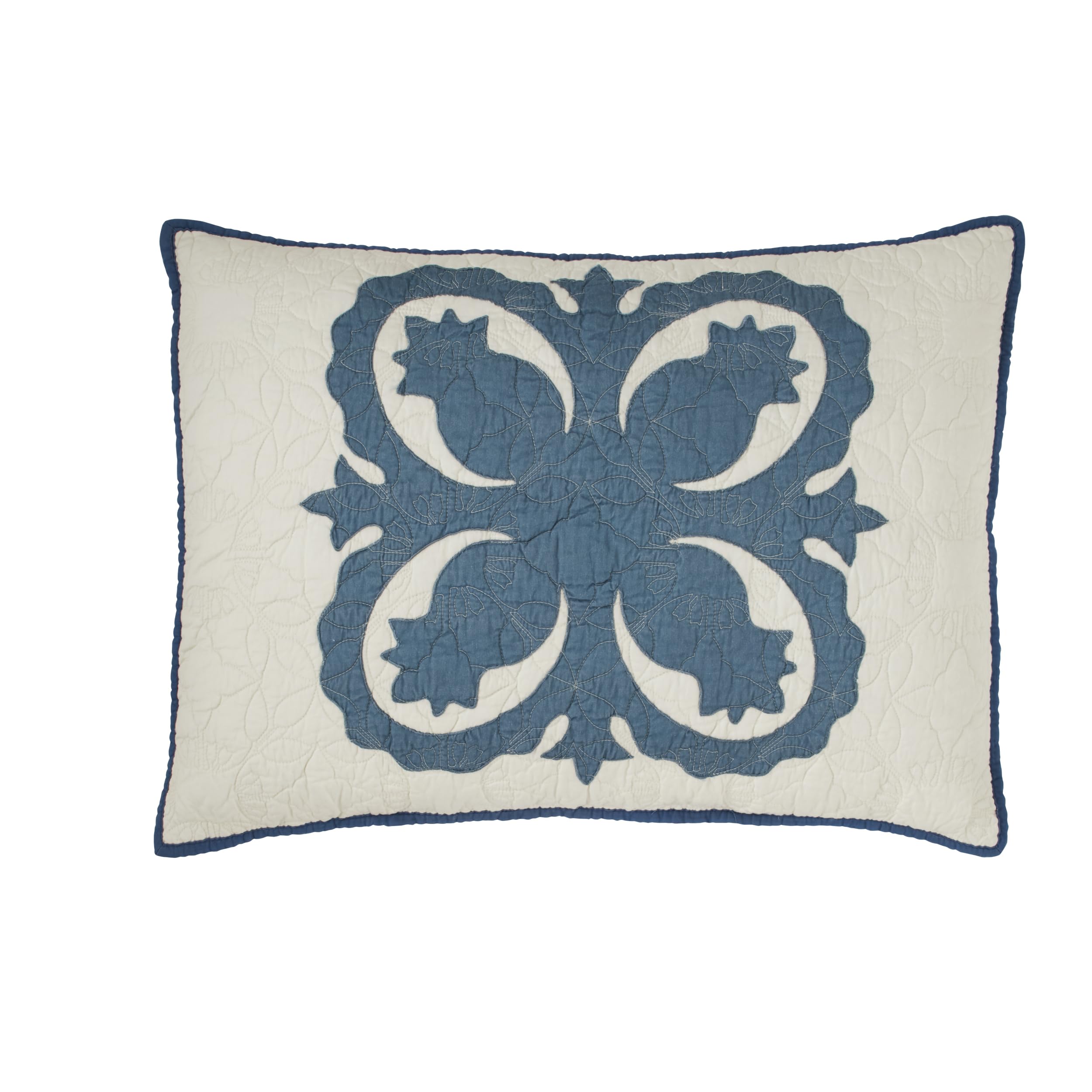 King Quilt, Soft Cotton Bedding, Coastal Home Decor, Oeko-Tex Certified (Aloha Pineapple Blue, King)