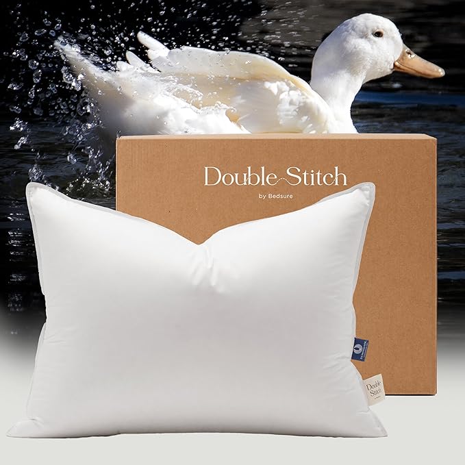 US White Down Pillow - Made in Canada, 400 Thread Count 100% Cotton Shell, 700 Fill