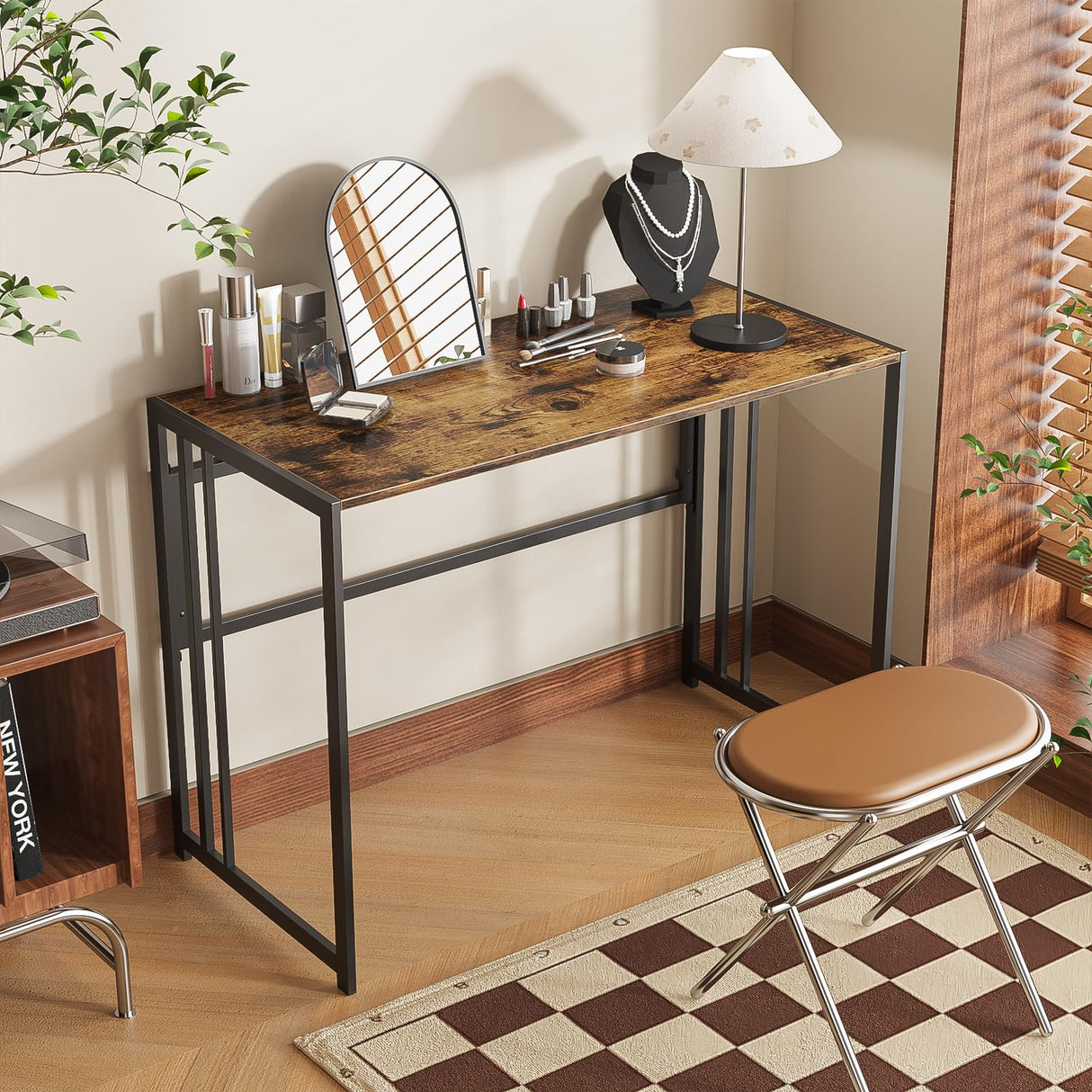 Folding Desk 40'' Computer Desk for Home Office, No Assembly Office Desk Foldable