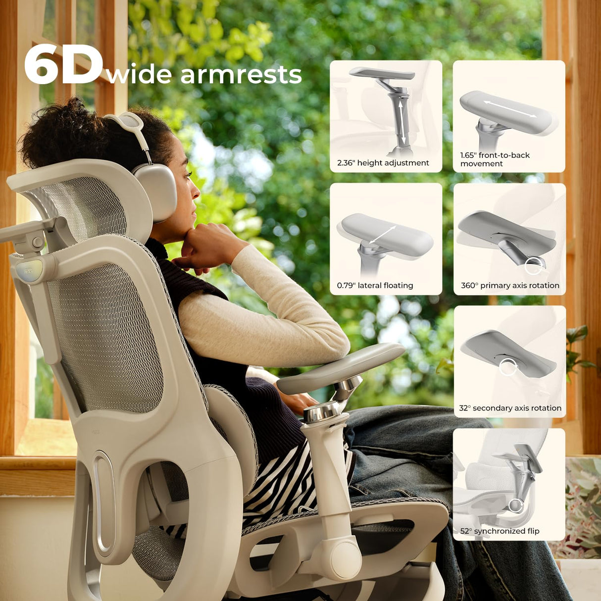 P2 Ultra Ergonomic Office Chair with 5D Lumbar Support