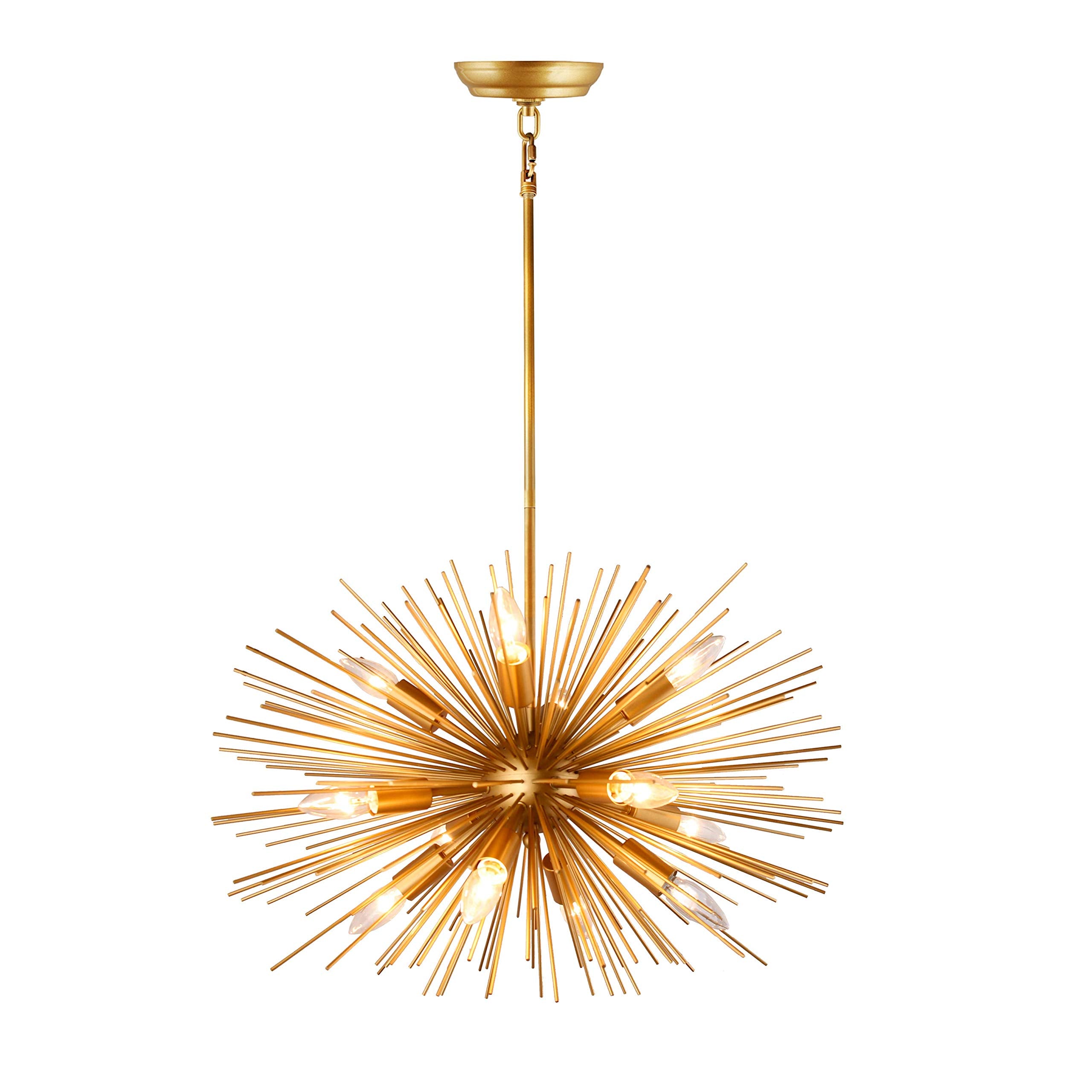 24 Inch Wide Inch Astra Sputnik Satellite Pendant Light Gold Spike Chandelier Starburst Lamp 12 Light (Rod)