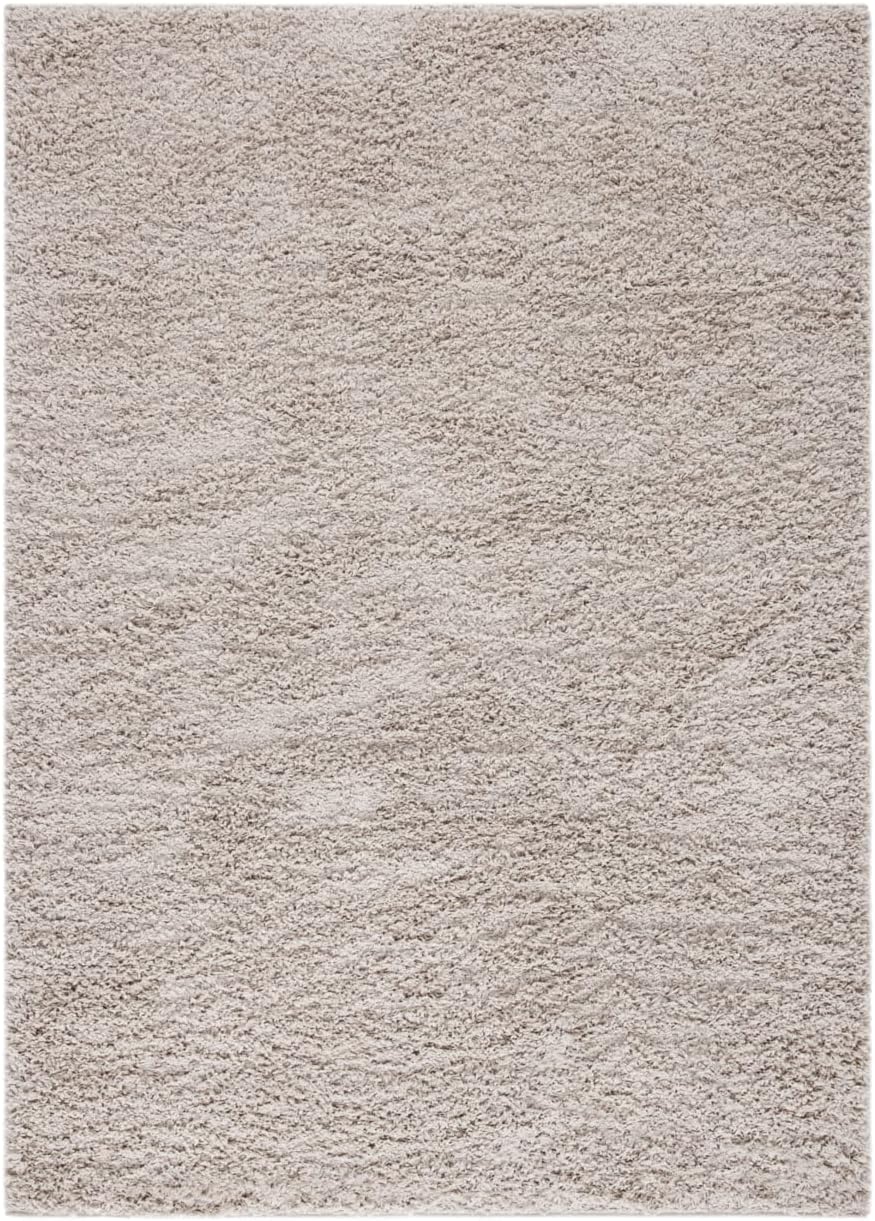 Shag Collection Area Rug - 10' x 14', Taupe, Solid Design, Non-Shedding & Easy Care, 1.8