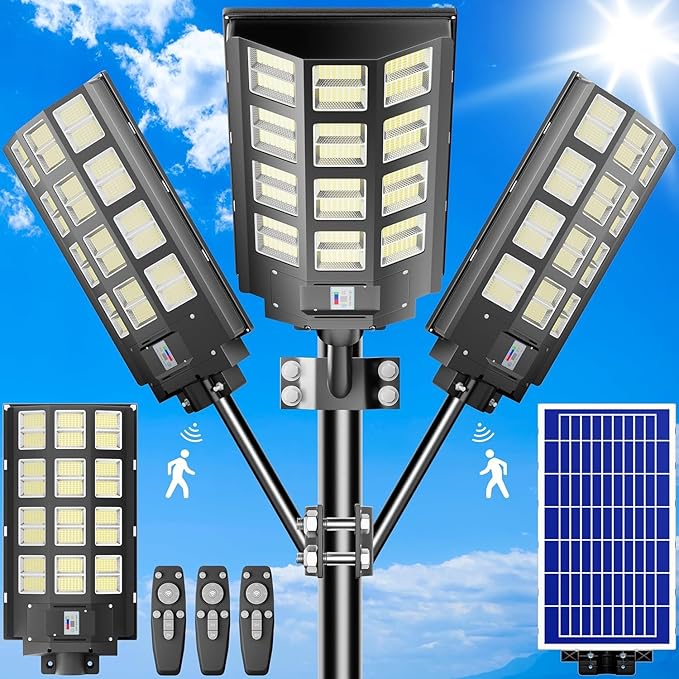 8000W Solar Street Lights Outdoor 400000 Lumens Solar Flood Lights