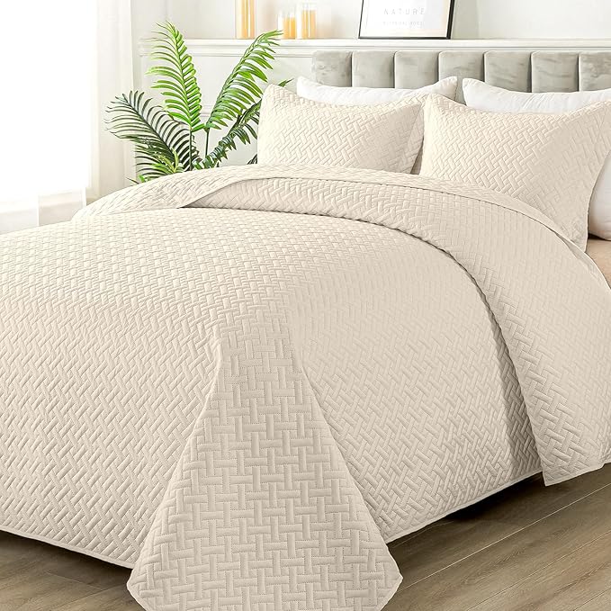 Quilt Set Full/Queen Size - Soft Lightweight Quilts Summer Quilted Bedspreads