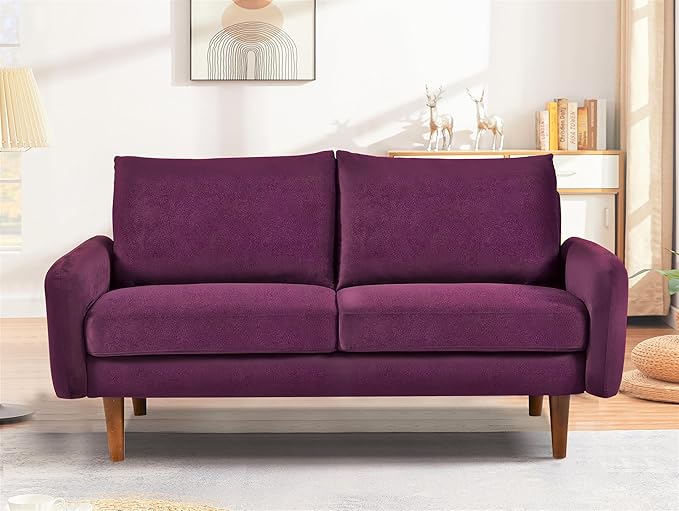 Velvet Loveseat Sofa for Modern Living Rooms and Compact Spaces