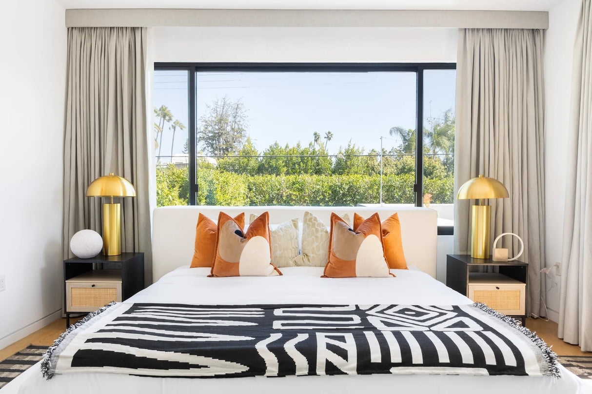 Mina Rattan Wood End Side Accent Table Nightstand