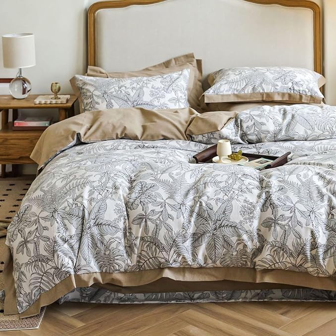 Duvet Cover Queen Size, 3 Pieces Soft Luxury Duvet Cover Set