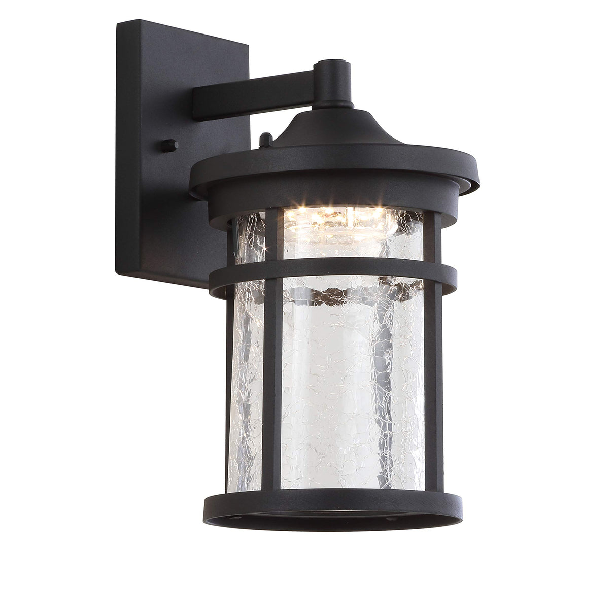 Campo 7.75" Outdoor Wall Lantern Crackled Glass/Metal