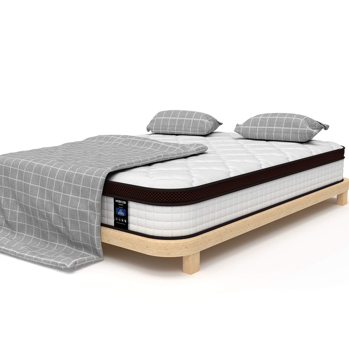 Queen Size Mattress, 10 Inch Hybrid Mattress with Memory Foam & Heavier Coils