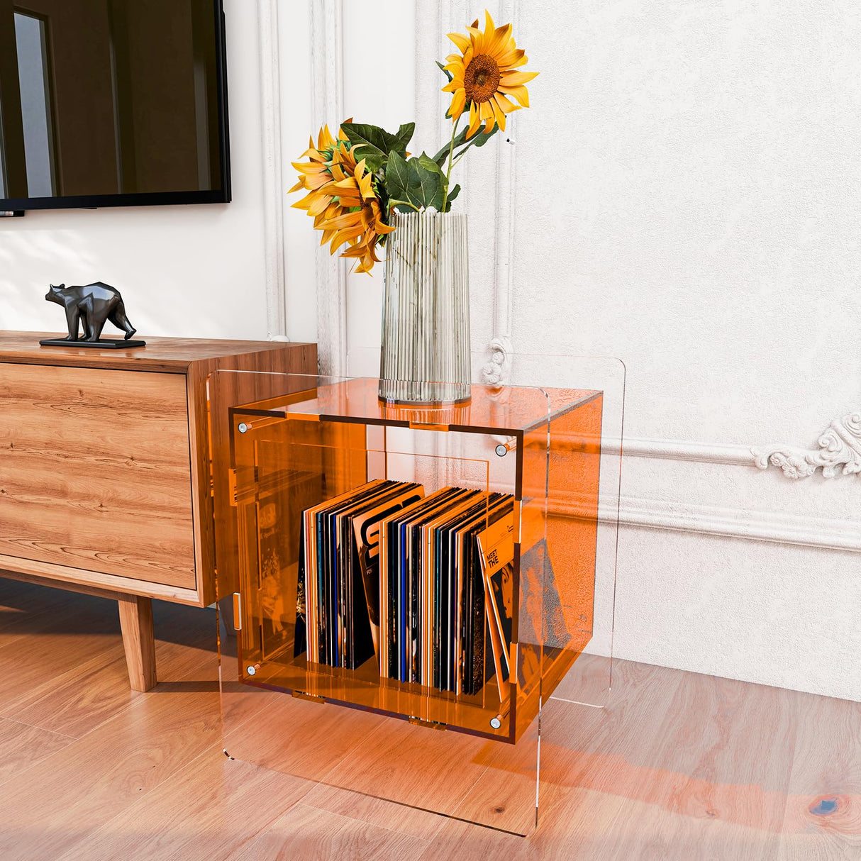Acrylic Nightstand Orange Acrylic Side Table Night Stands