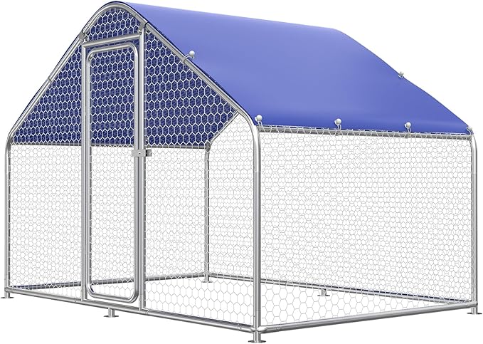SinoLuban Heavy-Duty Chicken Run – Weatherproof Metal Coop for 8–30 Birds