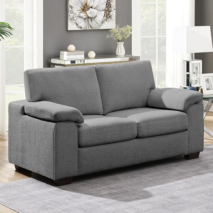 91.3" Modern Sofa Couch for Living Room,Chenille Upholstered Loveseat Sofa